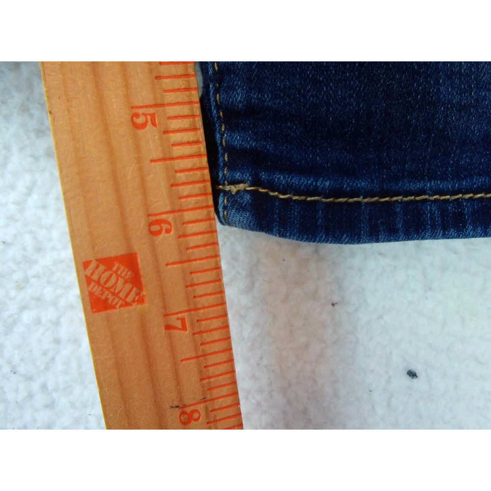 Seven 7 Weekend Short Mid Rise Jean Cotton Dark Blue Denim Women's Size 8 - Picture 4 of 9